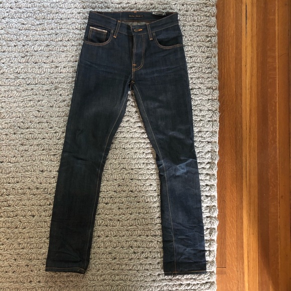 Nudie Grim Tim Dry Red Selvage Denim - Picture 4 of 10